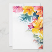 Hibiscus Tropical Beach Destination Wedding Bedankkaart (Achterkant)