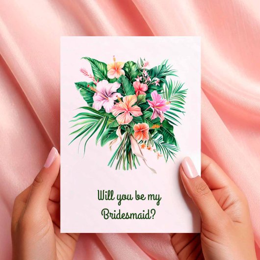 Hibiscus Tropical Bouquet Wedding Party Voorstel
