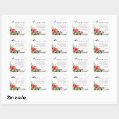 Hibiscus Tropical Custom Text Afstuderen Bedankt Vierkante Sticker (Vel)