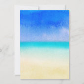 Hibiscus Tropical Floral Beach Wedding Kaart (Achterkant)