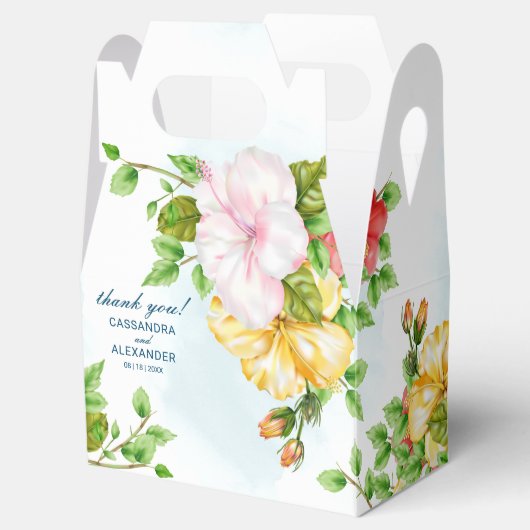 Hibiscus Tropical Floral Bedankdoosjes (Geopend)