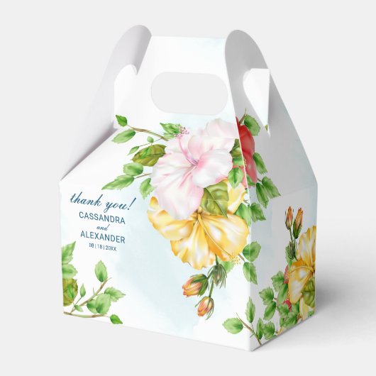 Hibiscus Tropical Floral Bedankdoosjes (Voorkant Zijde)