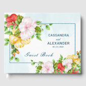 Hibiscus Tropical Floral Wedding Gastenboek (Voorkant)