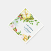 Hibiscus Tropical Floral Wedding Servet (Hoek)