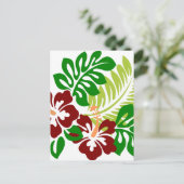 Hibiscus Tropical Flowers Briefkaart (Staand voorkant)