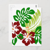 Hibiscus Tropical Flowers Briefkaart (Voorkant / Achterkant)