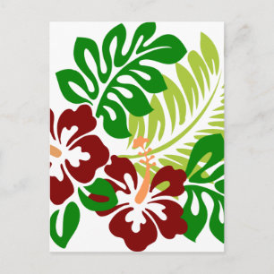 Hibiscus Tropical Flowers Briefkaart