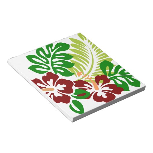 Hibiscus Tropical Flowers Notitieblok (Schuin)