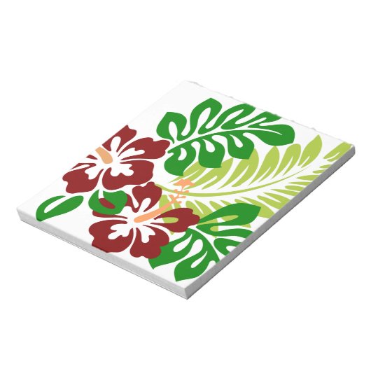 Hibiscus Tropical Flowers Notitieblok (Linkerzijde)