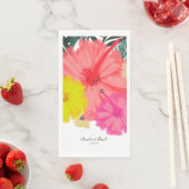 Hibiscus Tropical Hand Drawn Floral Wedding Servet (Insitu)