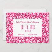 Hibiscus Tropical Hot Pink Weddenschap Save The Date (Voorkant)