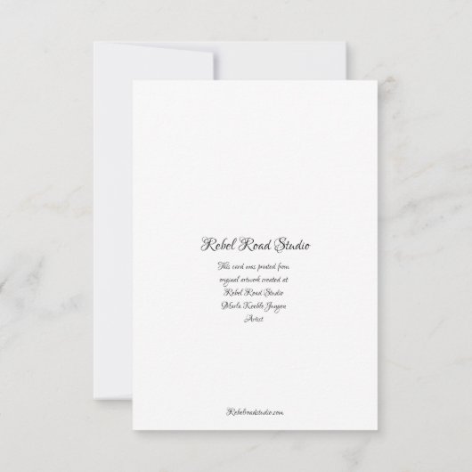 Hibiscus Tropical Note Card Bedankkaart (Achterkant)