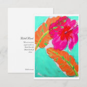 Hibiscus Tropical Note Card Bedankkaart (Voorkant / Achterkant)