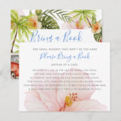 Hibiscus Tropisch Baby shower Breng een Boek Kaart (Voorkant / Achterkant)