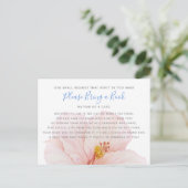 Hibiscus Tropisch Baby shower Breng een Boek Kaart (Staand voorkant)