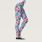 Hibiscus Tropisch Bloemmotief Leggings (Rechts)