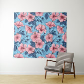 Hibiscus Tropisch Bloemmotief Wandkleed (In Situ (horizontaal))