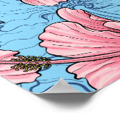 Hibiscus Tropisch Bloempatroon Poster (Hoek)