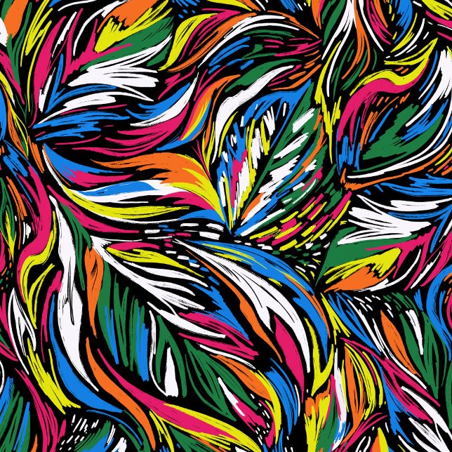 Hibiscus Tropisch gebladerte Turquoise Blauw en gr Rond Kussen (Creator heeft geüpload)