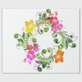 Hibiscus tropische bloem cadeaupapier (Vlak)