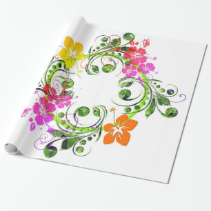 Hibiscus tropische bloem cadeaupapier