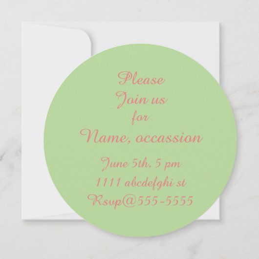 Hibiscus tropische bloem krans zomer kaart (Achterkant)