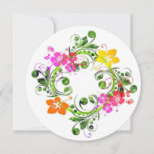 Hibiscus tropische bloem krans zomer kaart (Voorkant)