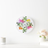 Hibiscus tropische bloem ronde klok (Huis)