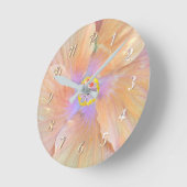 Hibiscus tropische bloem roze en gouden schattige  ronde klok (Hoek)