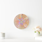 Hibiscus tropische bloem roze en gouden schattige  ronde klok (Huis)