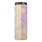 Hibiscus tropische bloem roze goud marmer schattig thermosbeker (Achterkant)