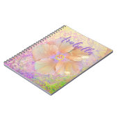 Hibiscus tropische bloem - roze goud schattig notitieboek (Linkerzijde)