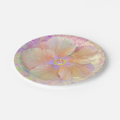 Hibiscus tropische bloem - roze goud schattig papieren bordje (Gekanteld)