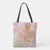 Hibiscus tropische bloem - roze goud schattig tote bag (Achterkant)