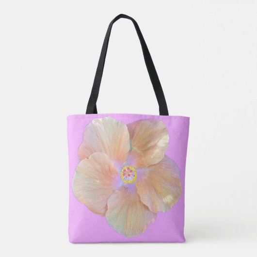 Hibiscus tropische bloem tote bag (Achterkant)