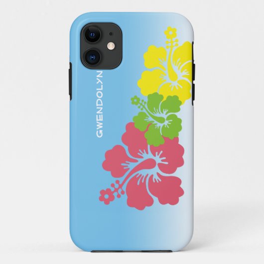 Hibiscus tropische bloemen bloesem trio Hawaiian Case-Mate iPhone Case (Achterkant)