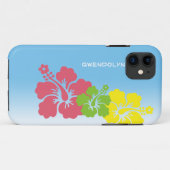 Hibiscus tropische bloemen bloesem trio Hawaiian Case-Mate iPhone Case (Achterkant (horizontaal))