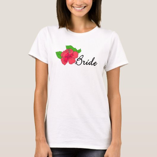 Hibiscus tropische bruid t-shirt (Voorkant)