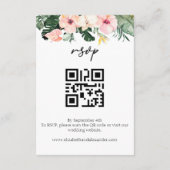 Hibiscus Tropische bruiloft Details | RSVP | QR-co Informatiekaartje (Achterkant)