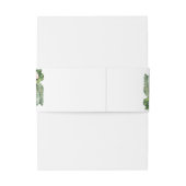 Hibiscus Tropische Bruiloft Uitnodiging Belly Band Uitnodigingen Wikkel (Achterkant Voorbeeld)