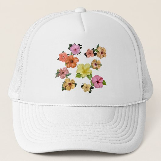 Hibiscus Trucker Pet (Voorkant)