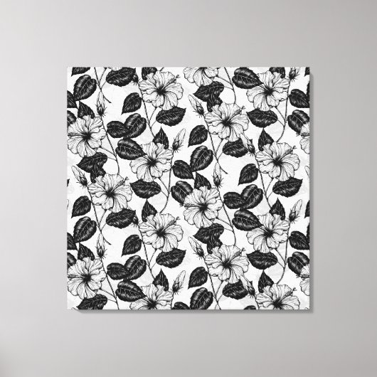 Hibiscus tuin canvas afdruk (Voorkant)