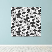 Hibiscus tuin canvas afdruk (Insitu (Houten vloer))
