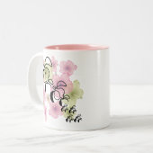 Hibiscus-Turtle-Family Tweekleurige Koffiemok (Voorkant links)