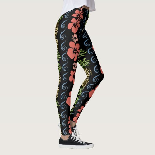 Hibiscus-ventilator met ananas leggings (Rechts)