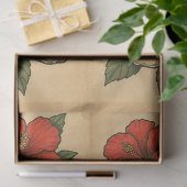 Hibiscus versierd schedel Collectie decoupage papi Tissuepapier (Geschenk)