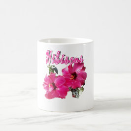 Hibiscus vierkante wandklok koffiemok