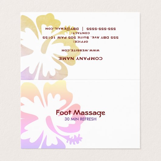 Hibiscus Visitekaartje (Buitenkant ongevouwen)