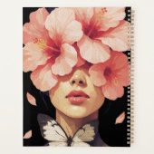 Hibiscus & Vlinder – Moderne Bloemige Botanische K Planner (Achterkant)