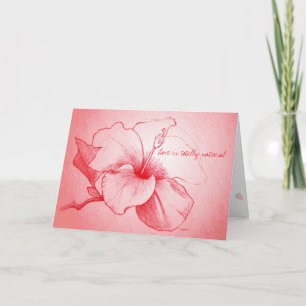 Hibiscus Volledig Natuurlijk Feestdagen Kaart